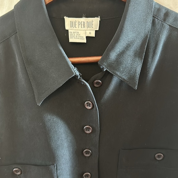 Due Per Due 100% Silk Blouse - Like New - Picture 2 of 5